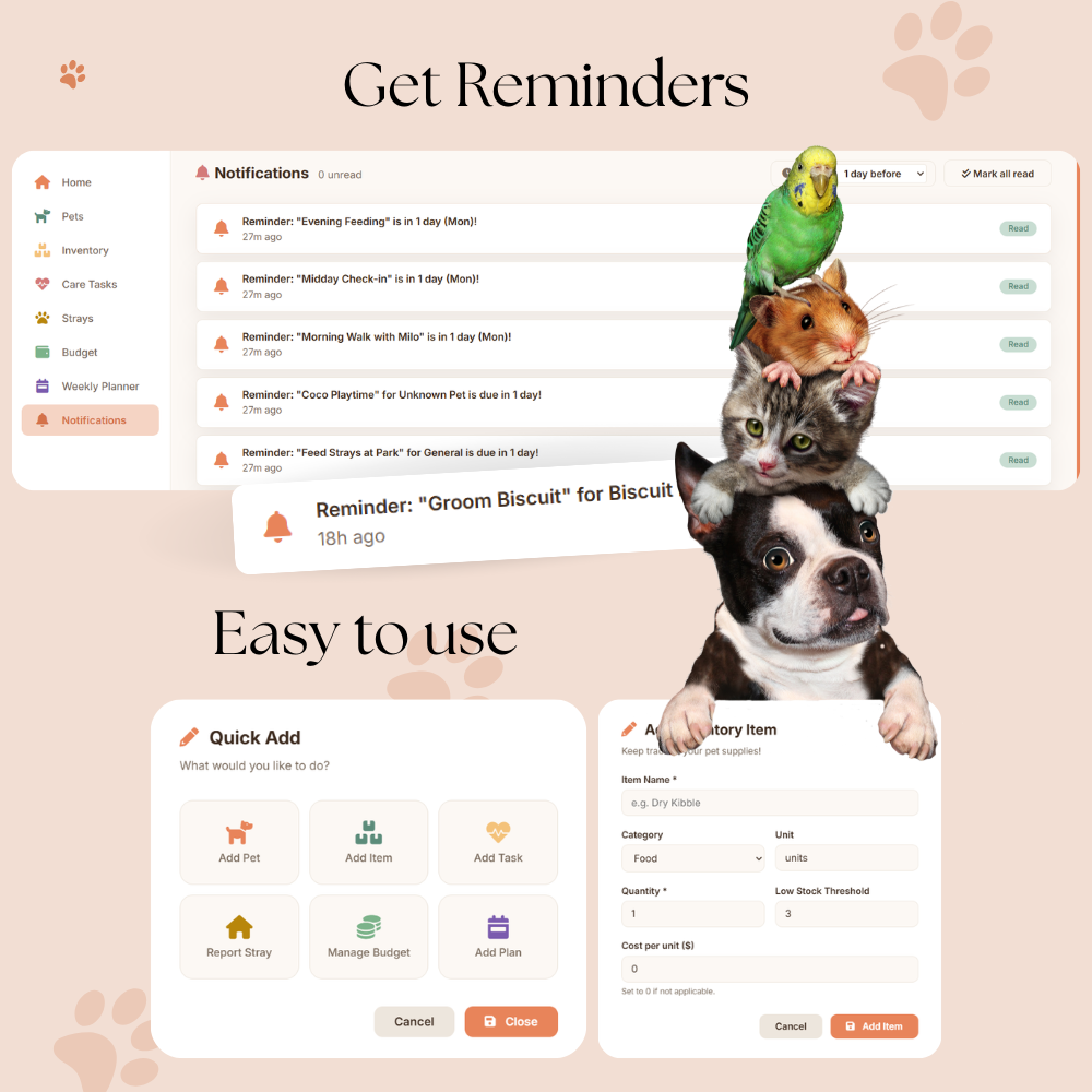 Pet Care Tracker 5