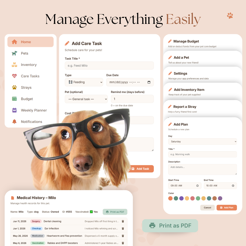 Pet Care Tracker 6